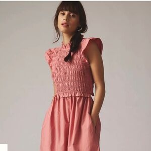 Moon River Flutter-Sleeve Dress